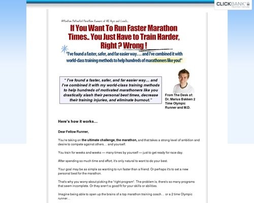 Marathon Training Plan - 100 Day Program | Olympian Marius Bakken's Marathon Schedule