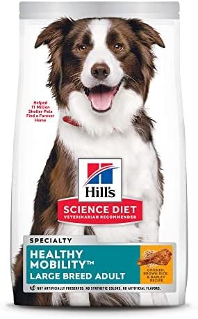 Hill's Science Diet Dry Dog Food, Adult, Large Breed, Healthy Mobility for Joint Health, Chicken Meal, Brown Rice & Barley Recipe, 30 lb. Bag