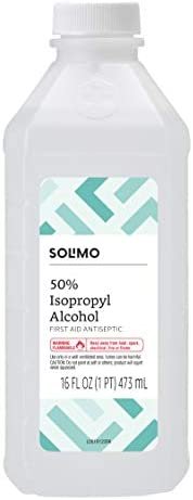 Amazon Brand - Solimo 50% Isopropyl Alcohol First Aid Antiseptic, 16 Fl Oz (Pack of 1)