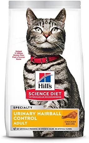 Hill's Science Diet Dry Cat Food, Adult, Urinary & Hairball Control, Chicken Recipe, 15.5 lb. Bag