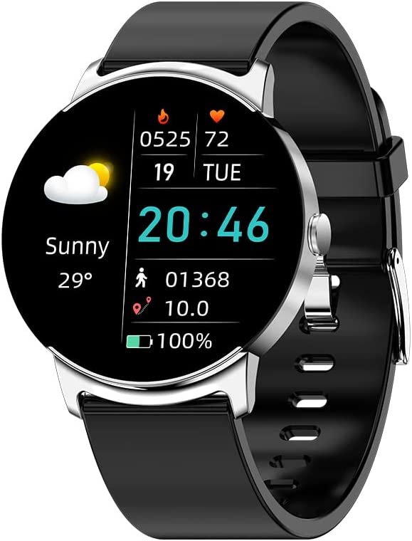 OYG Smart Watch with Body Thermometer NFC Function, IP68 Waterproof Fitness Tracker with Heart Rate Blood Pressure Blood Oxygen Spo2 Blood Glucose Sleep Monitor 20 Workout Modes