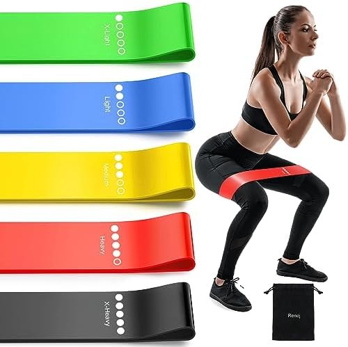 5-Piece Resistance Bands Set for Booty Legs, Pilates for Ladies and Males
