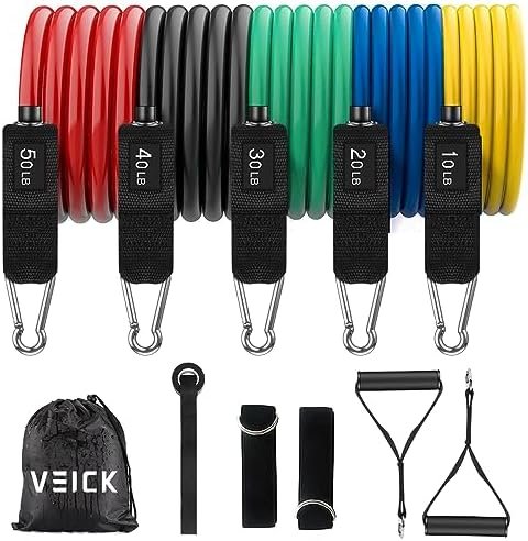 VEICK Resistance Bands with Handles for Power Coaching at Dwelling